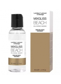 Смазка на силиконовой основе Mixgliss Beach - 50 мл. - Mixgliss - купить с доставкой в Красногорске