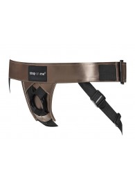 Бронзовый пояс для насадок Curious Harness - Strap-on-me - купить с доставкой в Красногорске