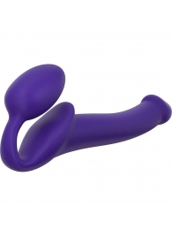 Фиолетовый безремневой страпон Silicone Bendable Strap-On - size S - Strap-on-me - купить с доставкой в Красногорске