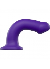 Фиолетовый фаллоимитатор-насадка Strap-On-Me Dildo Dual Density size L - 19 см. - Strap-on-me - купить с доставкой в Красногорске