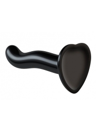 Черный фаллоимитатор-насадка Strap-On-Me P G spot Dildo size S - 16,4 см. - Strap-on-me - купить с доставкой в Красногорске