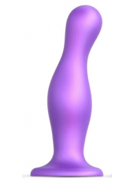 Фиолетовая насадка Strap-On-Me Dildo Plug Curvy size L - Strap-on-me - купить с доставкой в Красногорске