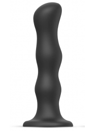 Черная насадка Strap-On-Me Dildo Geisha Balls size M - Strap-on-me - купить с доставкой в Красногорске