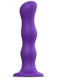Фиолетовая насадка Strap-On-Me Dildo Geisha Balls size M - Strap-on-me - купить с доставкой в Красногорске