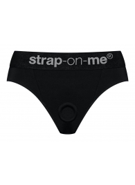 Черные трусики для насадок Heroine Lingerie Harness - size L - Strap-on-me - купить с доставкой в Красногорске