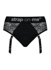 Черные трусики для насадок Diva Lingerie Harness - size M - Strap-on-me - купить с доставкой в Красногорске