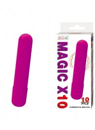 Фиолетовая вытянутая вибропуля - 10,2 см. - Baile