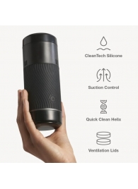 Черный мастурбатор с контролем всасывания Arcwave Pow Stroker - Arcwave - в Красногорске купить с доставкой