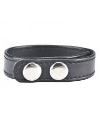 Кольцо на пенис SNAP COCK RING из искусственной кожи на клепках - BlueLine - в Красногорске купить с доставкой