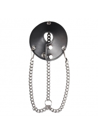 Утяжка для мошонки из искусственной кожи с цепочками PARACHUTE BALL STRETCHER - BlueLine - купить с доставкой в Красногорске