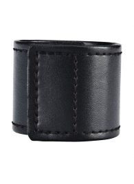 Хомут-утяжка для мошонки из искусственной кожи на липучке VELCRO BALL STRETCHER- 4 см. - BlueLine - в Красногорске купить с доставкой