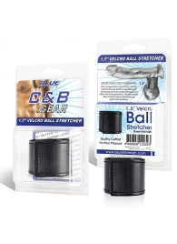 Хомут-утяжка для мошонки из искусственной кожи на липучке VELCRO BALL STRETCHER- 4 см. - BlueLine - в Красногорске купить с доставкой