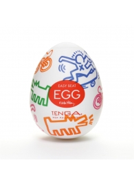 Мастурбатор-яйцо Keith Haring EGG STREET - Tenga - в Красногорске купить с доставкой