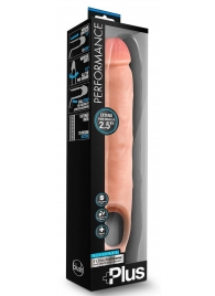 Телесная насадка-удлинитель 11.5 Inch Silicone Cock Sheath Penis Extender - 29,2 см. - Blush Novelties - в Красногорске купить с доставкой