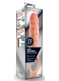 Телесная насадка на пенис 9 Inch Cock Sheath Extender - 22,2 см. - Blush Novelties - в Красногорске купить с доставкой