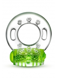 Зеленое эрекционное виброкольцо Arouser Vibrating C-Ring - Blush Novelties - в Красногорске купить с доставкой