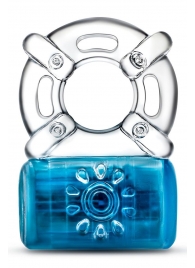 Синее эрекционное виброкольцо Pleaser Rechargeable C-Ring - Blush Novelties - в Красногорске купить с доставкой