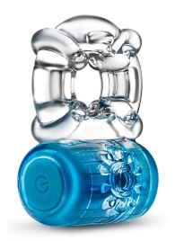 Синее эрекционное виброкольцо One Night Stand Vibrating C-Ring - Blush Novelties - в Красногорске купить с доставкой