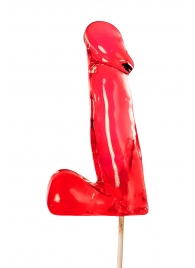 Красный леденец в форме члена со вкусом виски - 173 гр. - Sosuчki - купить с доставкой в Красногорске