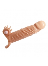Телесная удлиняющая вибронасадка Penis Sleeve Connor - 17 см. - Baile - в Красногорске купить с доставкой