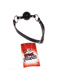 Силиконовый черный кляп-шарик на ремне Black Ballgag - Erotic Fantasy - купить с доставкой в Красногорске