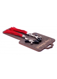 Металлические зажимы на соски с красными замшевыми кисточками - Crazy Handmade - купить с доставкой в Красногорске