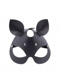 Черная кожаная маска  Кошка  с маленькими ушками - Crazy Handmade - купить с доставкой в Красногорске