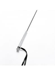 Черный кожаный стек с гладкой ручкой - 55 см. - Crazy Handmade - купить с доставкой в Красногорске