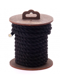 Черная хлопковая веревка для бондажа на катушке - 5 м. - Crazy Handmade - купить с доставкой в Красногорске