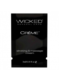 Крем для массажа и мастурбации Wicked Stroking and Massage Creme - 3 мл. - Wicked - купить с доставкой в Красногорске