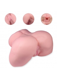 Реалистичный мастурбатор-полуторс с 2 рабочими отверстиями - S-HANDE - в Красногорске купить с доставкой