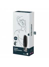 Черный мастурбатор с вибрацией Power Masturbator - Satisfyer - в Красногорске купить с доставкой