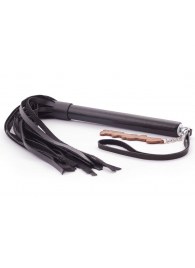 Черная кожаная плеть  Индиго  - 50 см. - Crazy Handmade - купить с доставкой в Красногорске