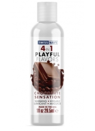 Массажный гель 4-в-1 Chocolate Sensation с ароматом шоколада - 29,5 мл. - Swiss navy - купить с доставкой в Красногорске