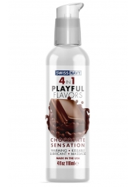 Массажный гель 4-в-1 Chocolate Sensation с ароматом шоколада - 118 мл. - Swiss navy - купить с доставкой в Красногорске