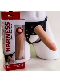 Страпон Харнесс из трусиков и насадки-фаллоса - 17,5 см. - LOVETOY (А-Полимер) - купить с доставкой в Красногорске