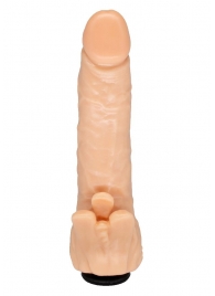 Телесная гелевая насадка-фаллос с клиторальными лепестками - 18,5 см. - LOVETOY (А-Полимер) - купить с доставкой в Красногорске