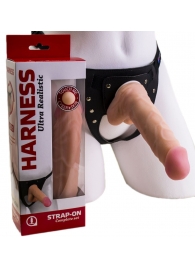 Страпон Harness из двух предметов: регулируемые трусики и насадка-фаллос - 17,5 см. - LOVETOY (А-Полимер) - купить с доставкой в Красногорске