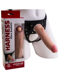 Реалистичный страпон Harness из трусиков и насадки-фаллоса - 18,5 см. - LOVETOY (А-Полимер) - купить с доставкой в Красногорске