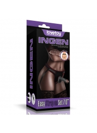 Женский темнокожий страпон Easy Strapon Set 7 Inch - 18 см. - Lovetoy - купить с доставкой в Красногорске
