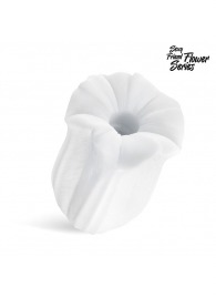 Белый нереалистичный мастурбатор в форме бутона цветка Datura - 1137 - в Красногорске купить с доставкой