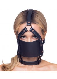 Черный намордник с кляпом-шаром Head Harness With A Gag - Orion - купить с доставкой в Красногорске