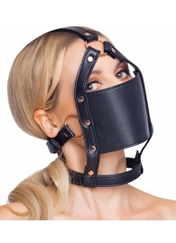 Черный намордник с кляпом-шаром Head Harness With A Gag - Orion - купить с доставкой в Красногорске