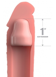 Телесная насадка-удлинитель 1 Inch Silicone X-tension - 17,8 см. - Pipedream - в Красногорске купить с доставкой
