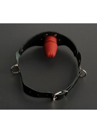 Кляп-фаллос на чёрных ремешках - Sitabella - купить с доставкой в Красногорске