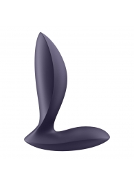 Фиолетовый анальный вибростимулятор Power Plug - Satisfyer - в Красногорске купить с доставкой