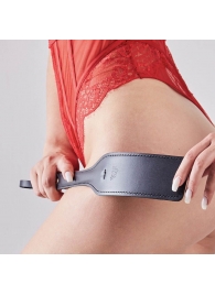 Черная кожаная шлепалка SitaBlack - 30 см. - Sitabella - купить с доставкой в Красногорске