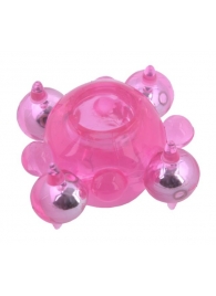 Эрекционное кольцо c бусинками - Toyfa Basic - в Красногорске купить с доставкой