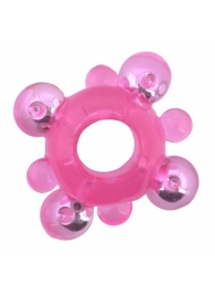 Эрекционное кольцо c бусинками - Toyfa Basic - в Красногорске купить с доставкой