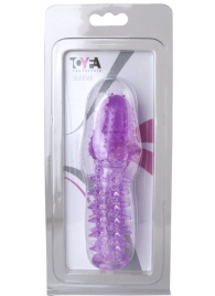 Фиолетовая насадка, удлиняющая половой член - 13,5 см. - Toyfa Basic - в Красногорске купить с доставкой